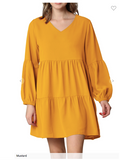 Puff Sleeve Tiered Dress