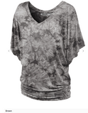 Hand Dyed Dolman Side Ruched Tunic