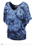Hand Dyed Dolman Side Ruched Tunic