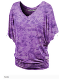 Hand Dyed Dolman Side Ruched Tunic