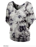 Hand Dyed Dolman Side Ruched Tunic