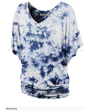 Hand Dyed Dolman Side Ruched Tunic