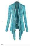 Hand Dyed Premium Open Front Draped Cardigan