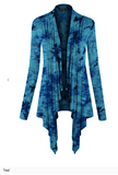 Hand Dyed Premium Open Front Draped Cardigan