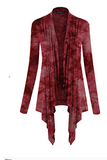 Hand Dyed Premium Open Front Draped Cardigan