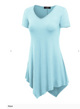 Modal dip down v-neck tunic