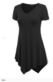 Modal dip down v-neck tunic