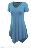 Modal dip down v-neck tunic