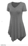 Modal dip down v-neck tunic
