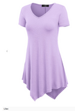 Modal dip down v-neck tunic