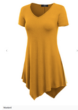 Modal dip down v-neck tunic