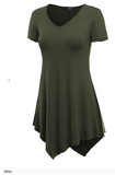 Modal dip down v-neck tunic