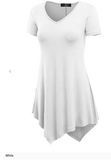 Modal dip down v-neck tunic