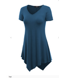 Modal dip down v-neck tunic