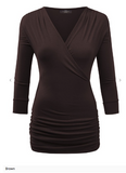 wrap tunic T 3/4 sleeve