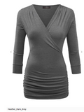 wrap tunic T 3/4 sleeve
