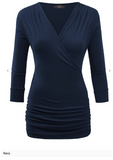 wrap tunic T 3/4 sleeve