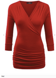 wrap tunic T 3/4 sleeve