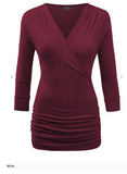 wrap tunic T 3/4 sleeve