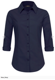 Women's Premium 3/4 Sleeve Button Blouse Shirts