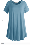 Short Sleeve Flared Swing Tunic