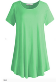 Short Sleeve Flared Swing Tunic