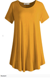 Short Sleeve Flared Swing Tunic