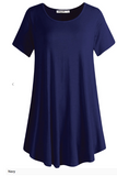 Short Sleeve Flared Swing Tunic
