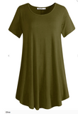 Short Sleeve Flared Swing Tunic