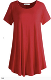 Short Sleeve Flared Swing Tunic