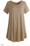 Short Sleeve Flared Swing Tunic