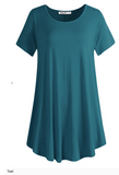 Short Sleeve Flared Swing Tunic