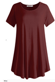 Short Sleeve Flared Swing Tunic