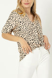 FS Clearance Leopard V neck blouse