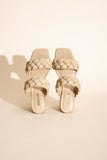 FS CLEARANCE BUGGY-S Braided Stras Mule Heels
