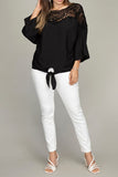 FS Clearance Lace trim blouse with tie