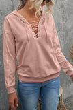Lace Up Long Sleeve Hoodie