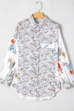 Floral Collared Neck Long Sleeve Shirt