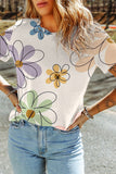 Printed Round Neck Short Sleeve T-Shirt