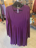 Soft dark plum baby doll dress