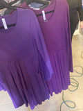 Soft dark plum baby doll dress