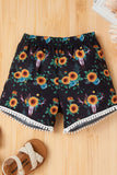 Baby Girl Graphic Flutter Sleeve Tee and Floral Shorts Set