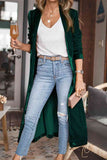 Open Front Long Cardigan with Pockets
