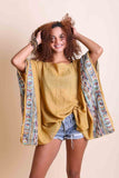 Geometric Embroidered Sleeve Topper
