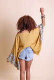 Geometric Embroidered Sleeve Topper