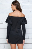 DS Off the Shoulder Bodycon Ruched Dress