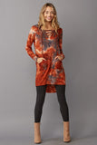 Missy Print Tunic with Hoodie