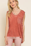 DS Criss cross Lace up Open Back Tank Top