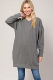 DS TIER 1 Oversized V Neck Sweatshirt Pullover Tunic