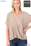FS Clearance PLUS RAYON SPAN CREPE LAYERED LOOK TOP